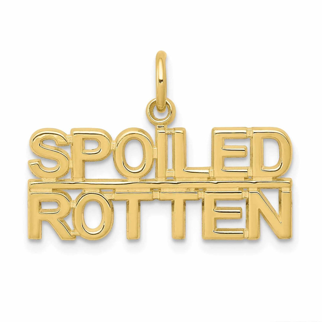 Lovely Rita's Pendants & Charms 10k Yellow Gold Talking Spoiled Rotten Pendant