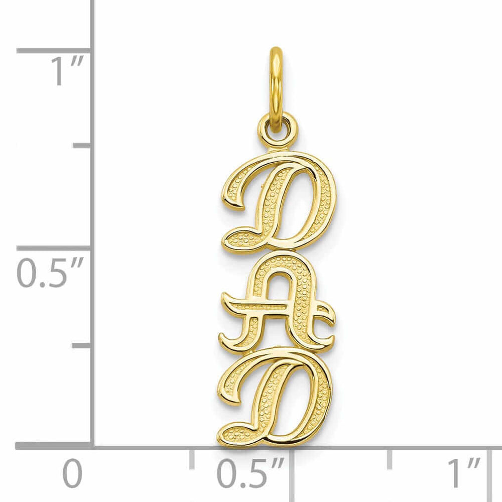 Lovely Rita's Pendants & Charms 10k Yellow Gold Textured Finish Dad Pendant