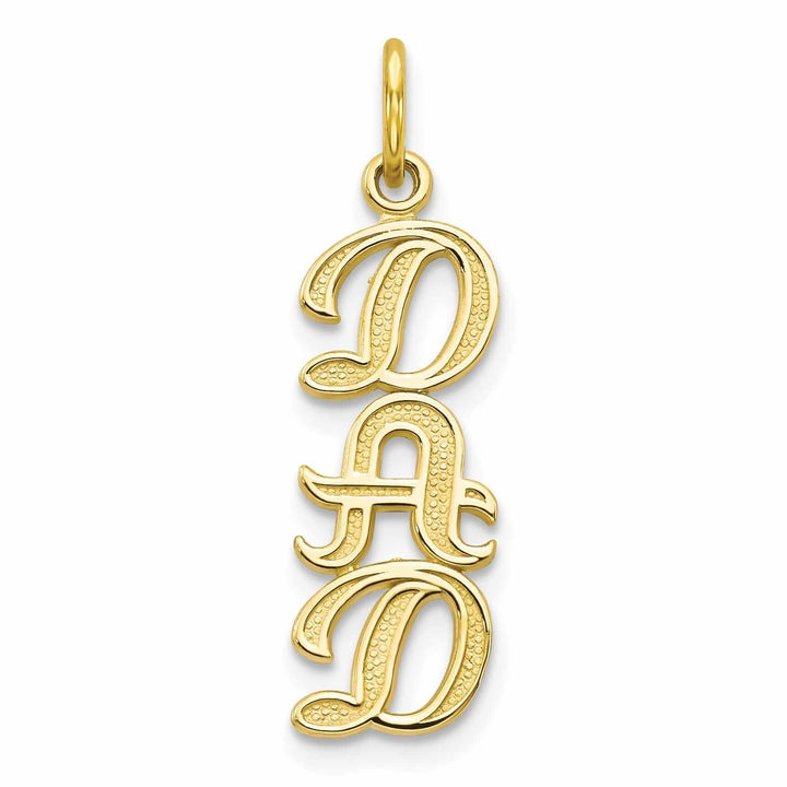 Lovely Rita's Pendants & Charms 10k Yellow Gold Textured Finish Dad Pendant