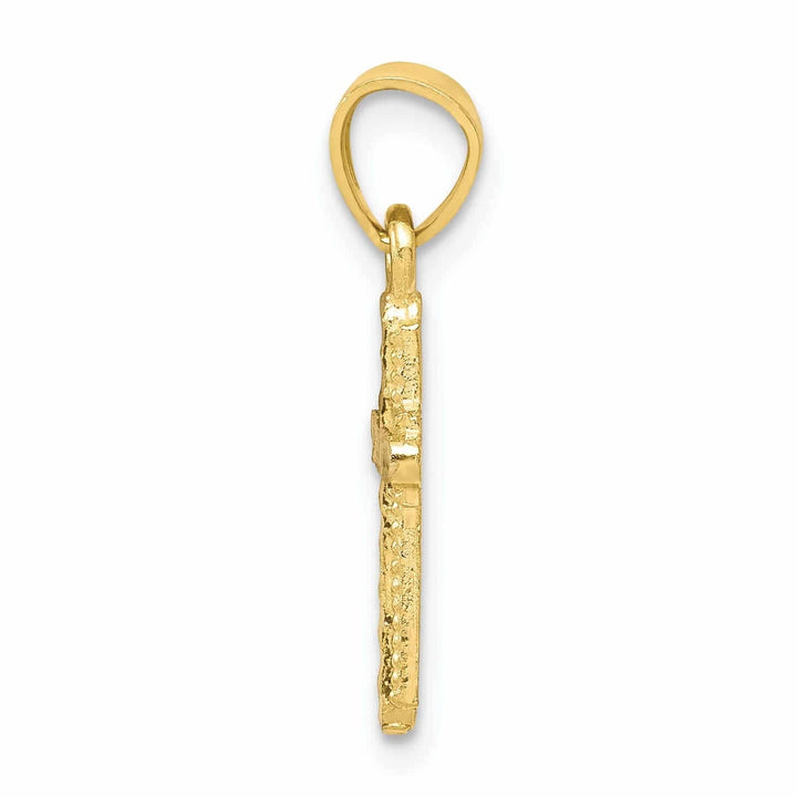 Lovely Rita's Pendants & Charms 10k Yellow Gold With Rhodium Cross Pendant