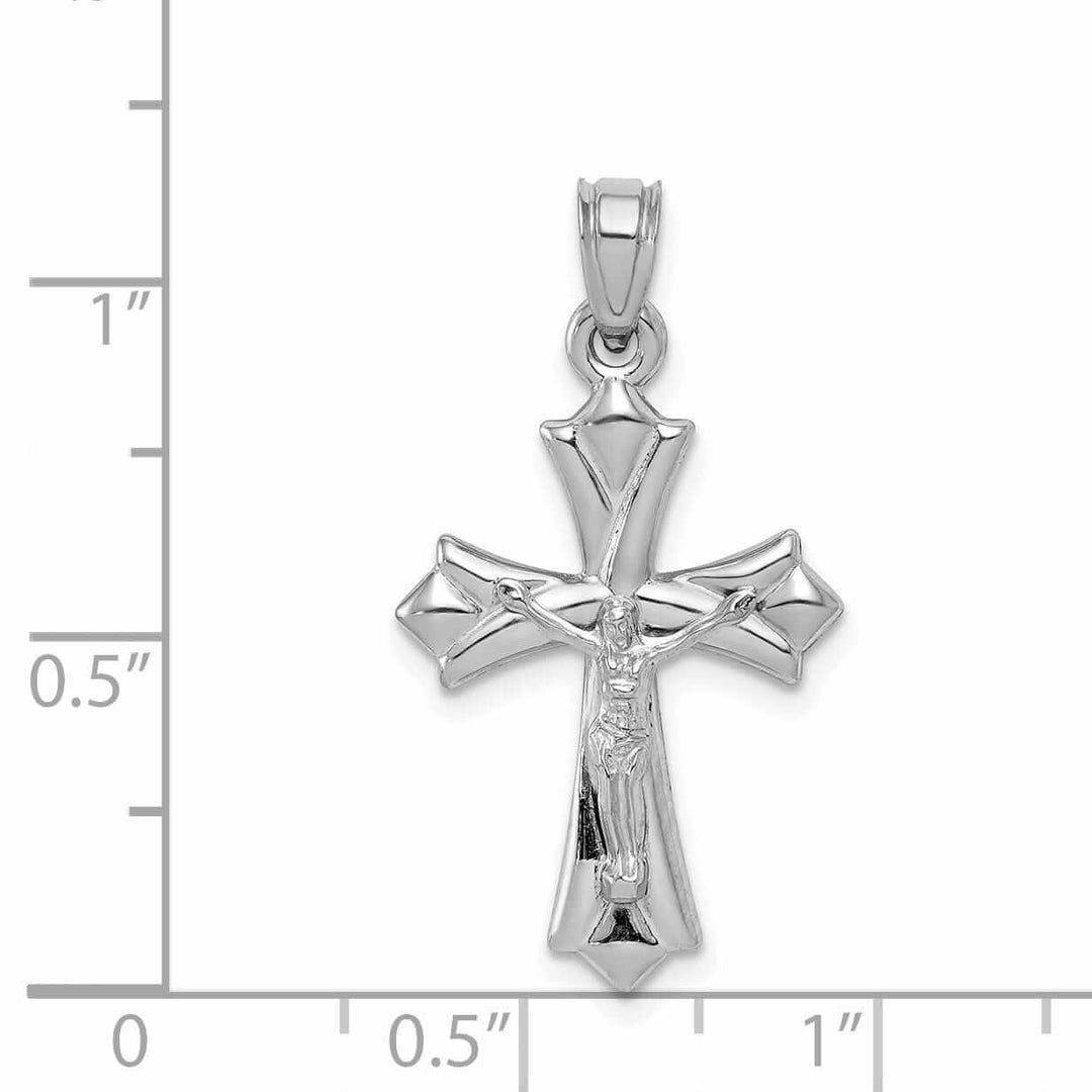 Lovely Rita's Pendants & Charms 10kWhite Gold Reversible Crucifix Cross Pendant