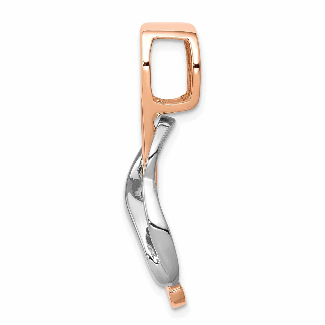 Lovely Rita's Pendants & Charms 14 Two Tone Gold Omega Slide Pendant Reversible