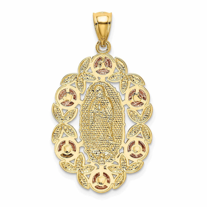 Lovely Rita's Pendants & Charms 14 Two Tone Gold Our Lady of Guadalupe Pendant