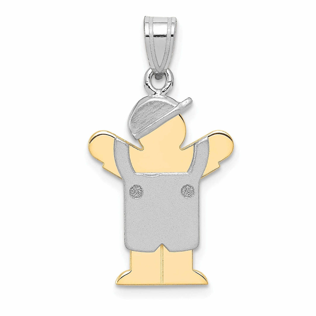 Lovely Rita's Pendants & Charms 14 Two-tone Polished Small Boy With Hat Love Charm
