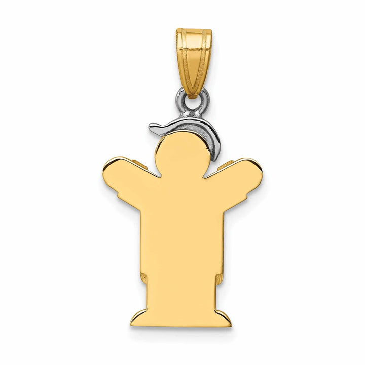 Lovely Rita's Pendants & Charms 14 Two-tone Small Overalls Boy With Hat Love Charm