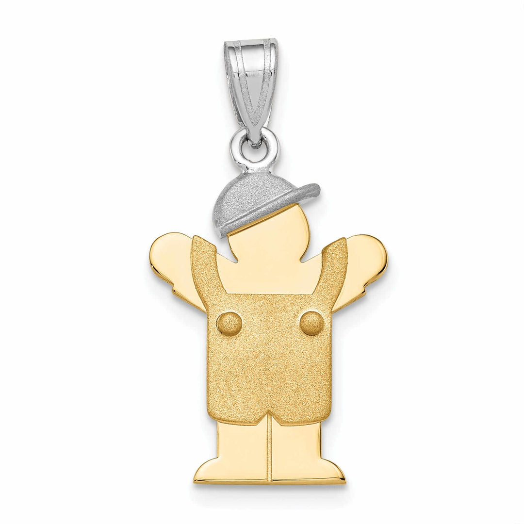 Lovely Rita's Pendants & Charms 14 Two-tone Small Overalls Boy With Hat Love Charm