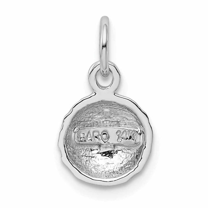 Lovely Rita's Pendants & Charms 14 White Gold Polished Golf Ball Charm Pendant