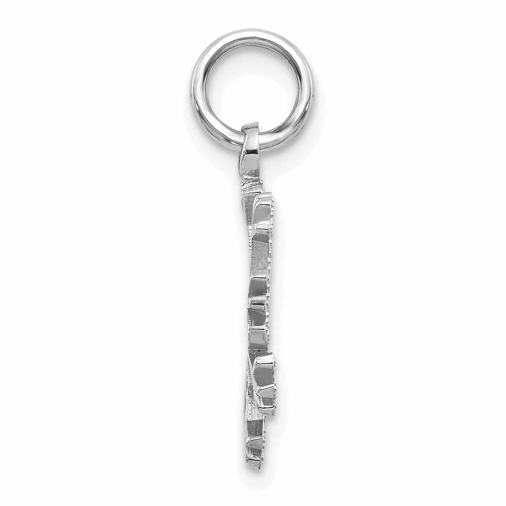 Lovely Rita's Pendants & Charms 14 White Gold Polished Snowflake Charm Pendant