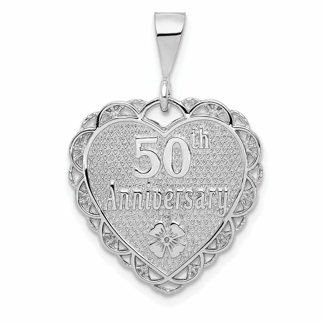 Lovely Rita's Pendants & Charms 14 White Gold Reversible 50th Anniversary Charm
