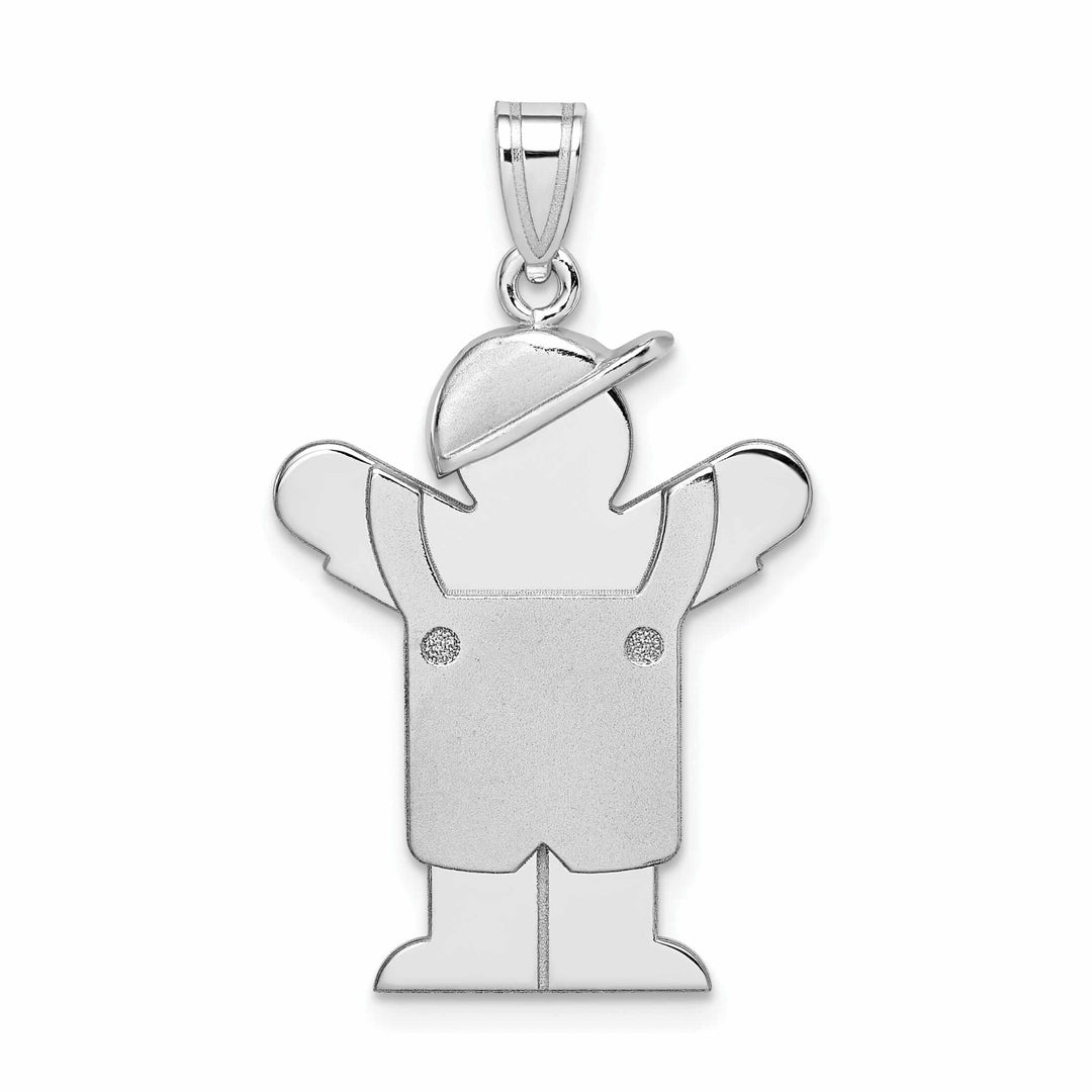 Lovely Rita's Pendants & Charms 14 White Gold Solid Medium Boy With Hat Love Charm