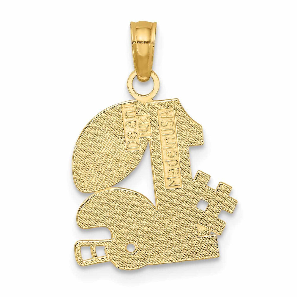 Lovely Rita's Pendants & Charms 14 Yellow Gold #1 Football Helmet Charm Pendant