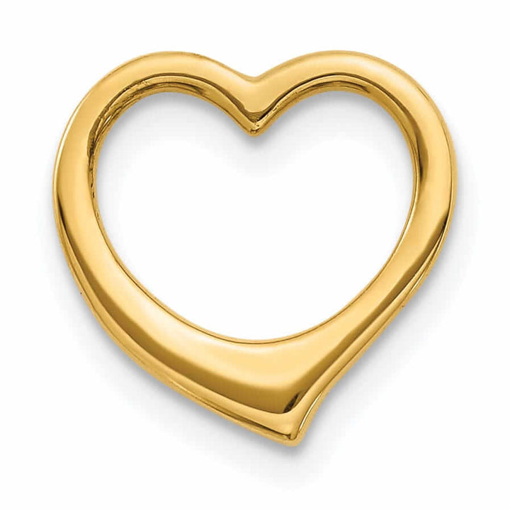 Lovely Rita's Pendants & Charms 14 Yellow Gold 3-D Floating Heart Slide Pendant
