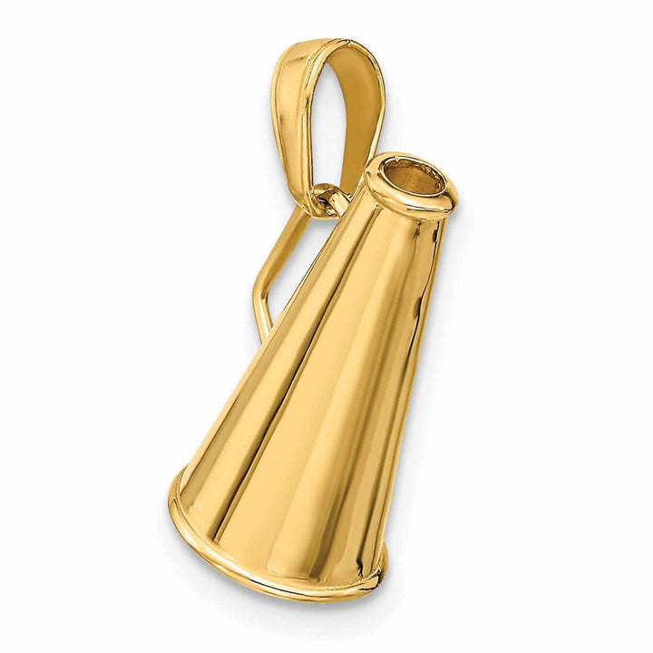 Lovely Rita's Pendants & Charms 14 Yellow Gold 3D Small Megaphone Charm Pendant