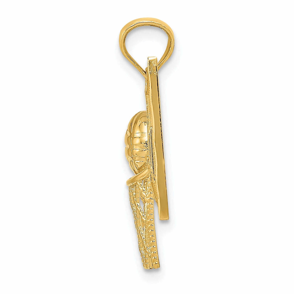 Lovely Rita's Pendants & Charms 14 Yellow Gold Basketball and Net Charm Pendant