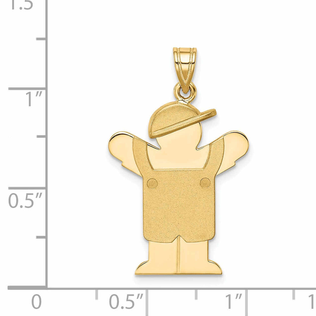 Lovely Rita's Pendants & Charms 14 Yellow Gold Boy in Overalls With Hat Love Charm