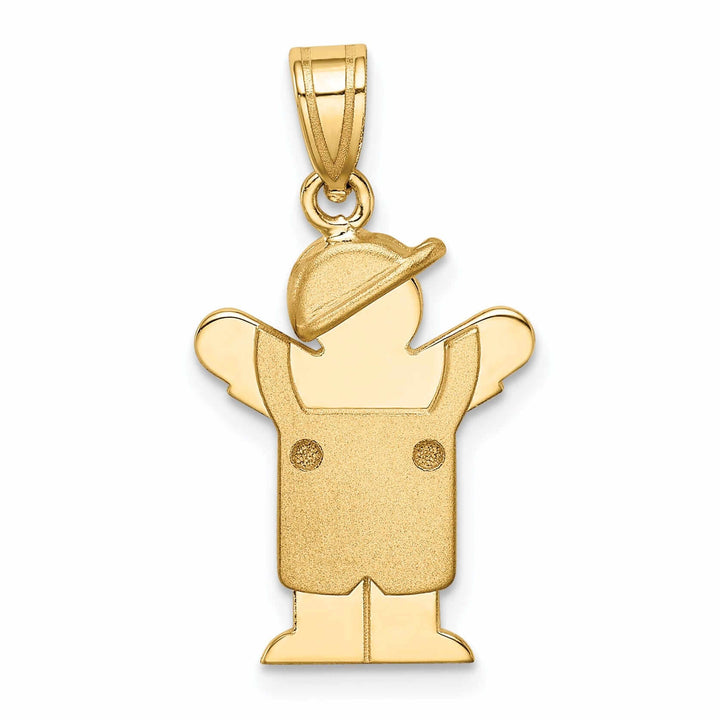 Lovely Rita's Pendants & Charms 14 Yellow Gold Boy in Overalls With Hat Love Charm