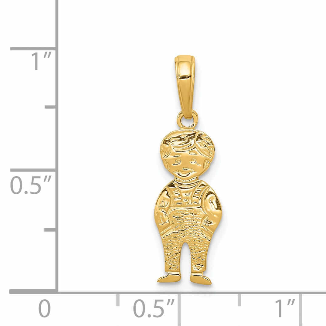 Lovely Rita's Pendants & Charms 14 Yellow Gold Boy with Hands in Pocket Pendant