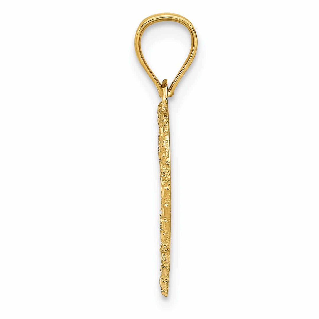 Lovely Rita's Pendants & Charms 14 Yellow Gold Diamond Cut Nugget Heart Pendant