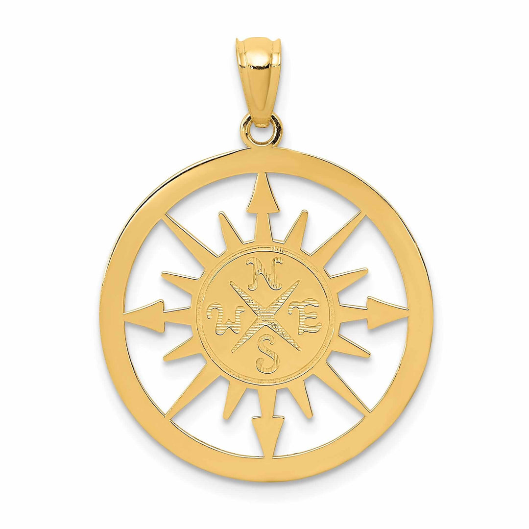 Lovely Rita's Pendants & Charms 14 Yellow Gold Lost Without You Compass Pendant