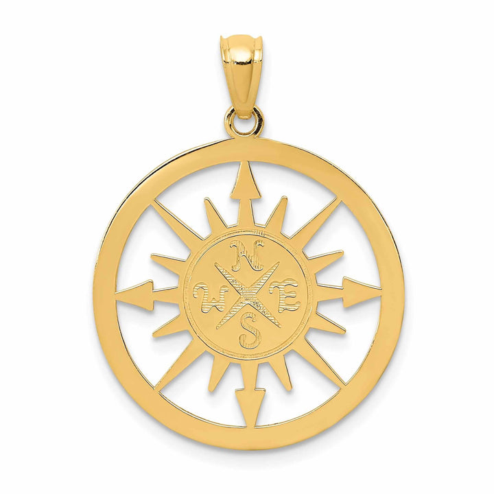 Lovely Rita's Pendants & Charms 14 Yellow Gold Lost Without You Compass Pendant