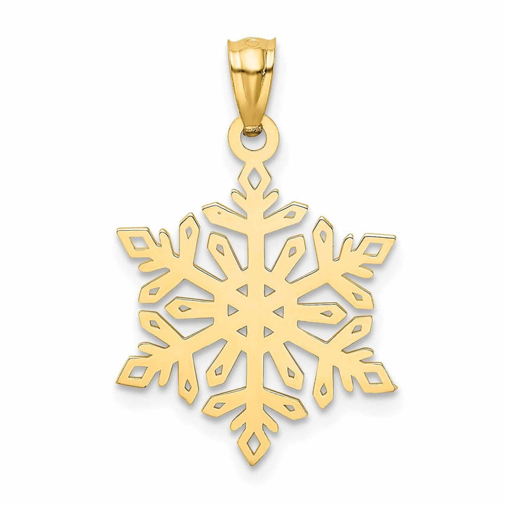 Lovely Rita's Pendants & Charms 14 Yellow Gold Polished Snowflake Charm Pendant