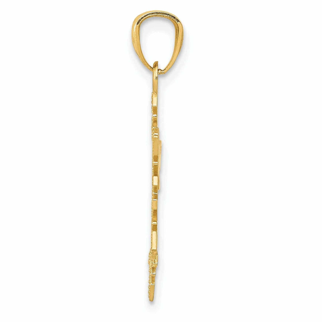 Lovely Rita's Pendants & Charms 14 Yellow Gold Polished Snowflake Charm Pendant