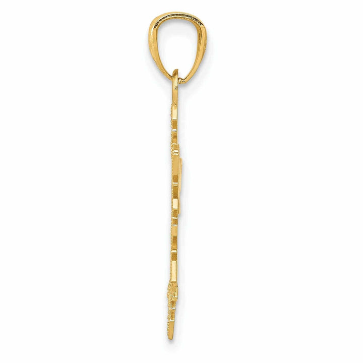 Lovely Rita's Pendants & Charms 14 Yellow Gold Polished Snowflake Charm Pendant