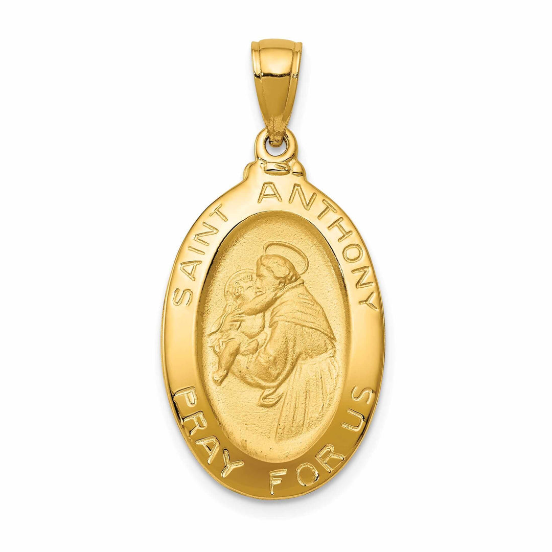 Lovely Rita's Pendants & Charms 14 Yellow Gold Saint Anthony Oval Medal Pendant