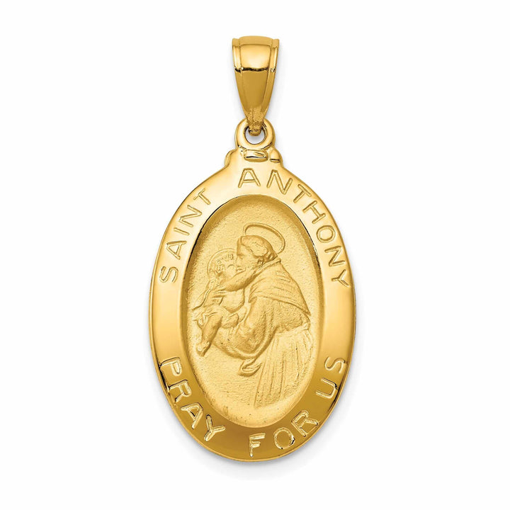 Lovely Rita's Pendants & Charms 14 Yellow Gold Saint Anthony Oval Medal Pendant