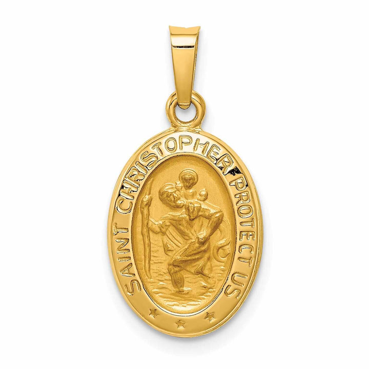 Lovely Rita's Pendants & Charms 14 Yellow Gold Saint Christopher Medal Pendant