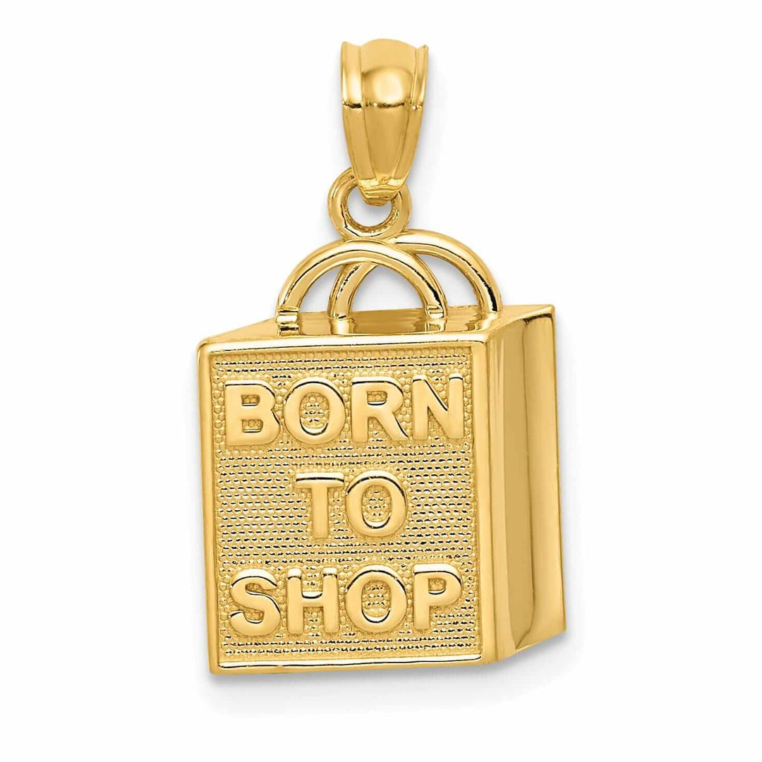 Lovely Rita's Pendants & Charms 14 Yellow Gold Shopping Bag Born to Shop Charm