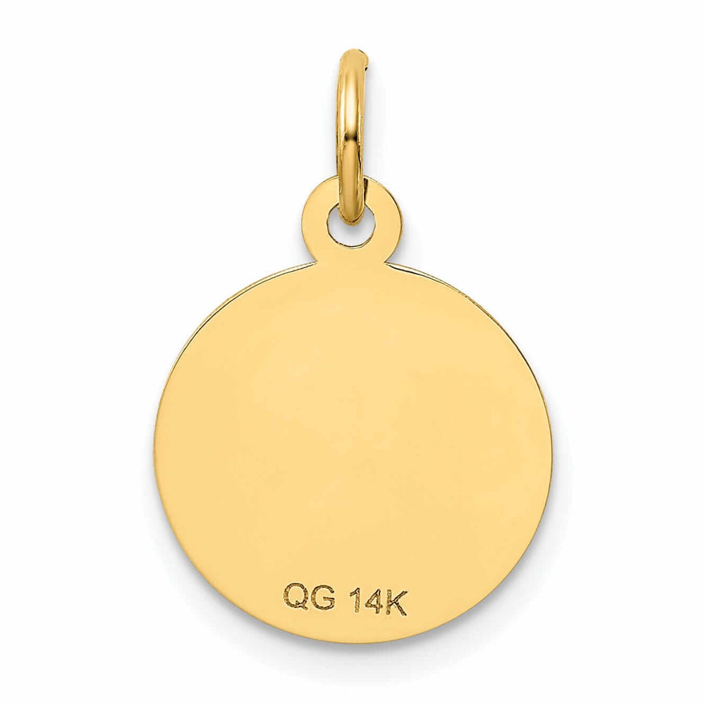 Lovely Rita's Pendants & Charms 14 Yellow Gold Sweet Sixteen Disc Charm Pendant