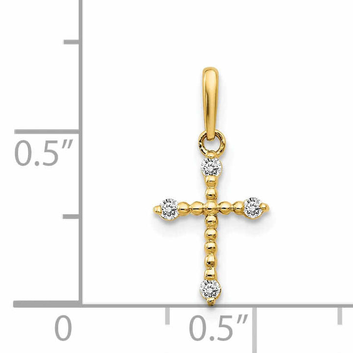 Lovely Rita's Pendants & Charms 14k CZ Childrens Cross Pendant