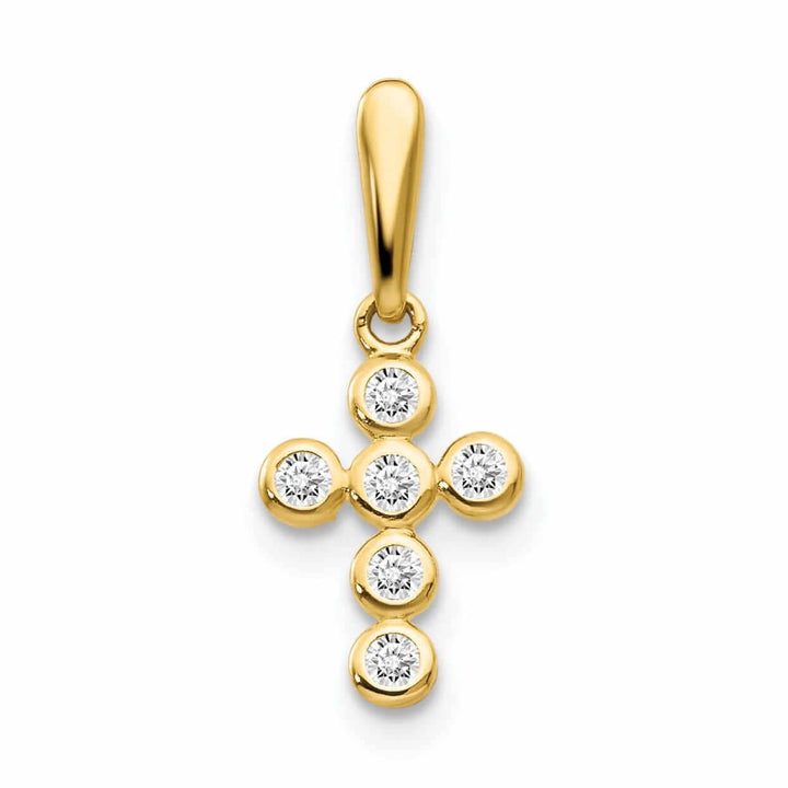 Lovely Rita's Pendants & Charms 14k CZ Childrens Cross Pendant