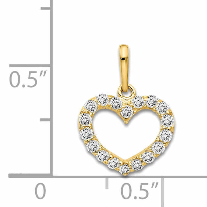 Lovely Rita's Pendants & Charms 14k CZ Childrens Heart Pendant