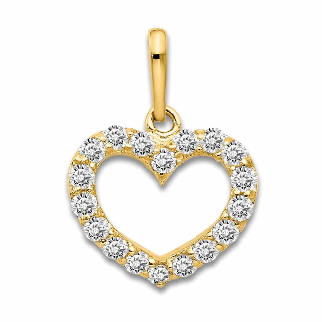 Lovely Rita's Pendants & Charms 14k CZ Childrens Heart Pendant