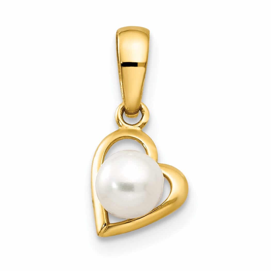 Lovely Rita's Pendants & Charms 14k Freshwater Cultured Pearl Heart Pendant