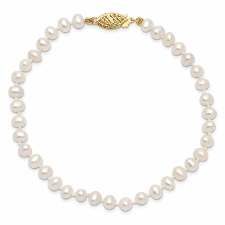 Lovely Rita's Pendants & Charms 14k Gold White Freshwater Cultured Pearl Necklace