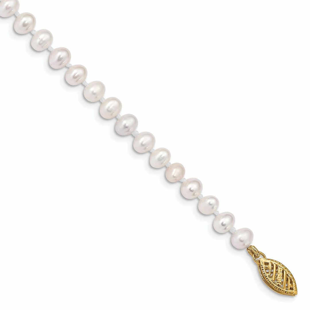 Lovely Rita's Pendants & Charms 14k Gold White Freshwater Cultured Pearl Necklace