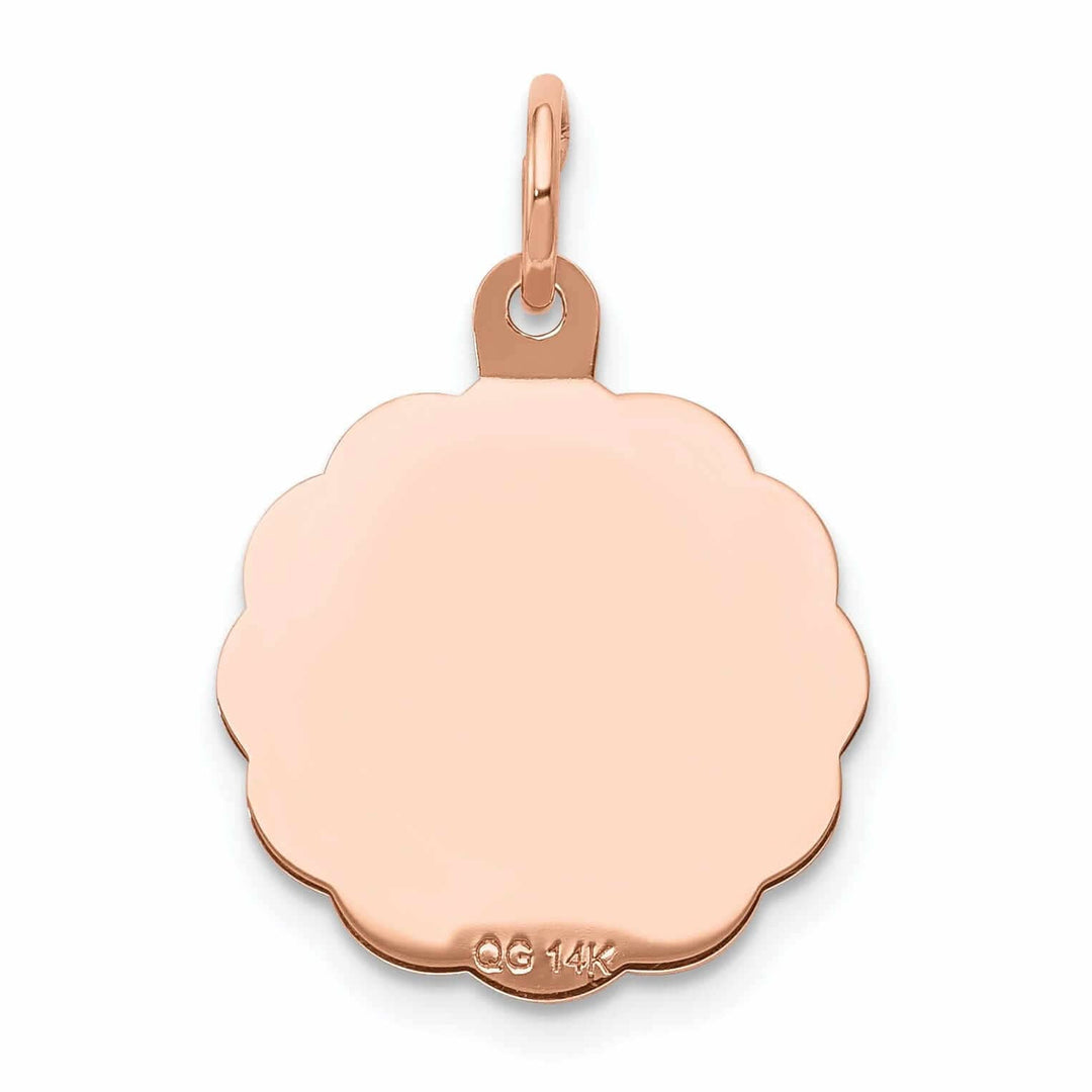 Lovely Rita's Pendants & Charms 14k Rose Gold Baptism Medal Pendant.
