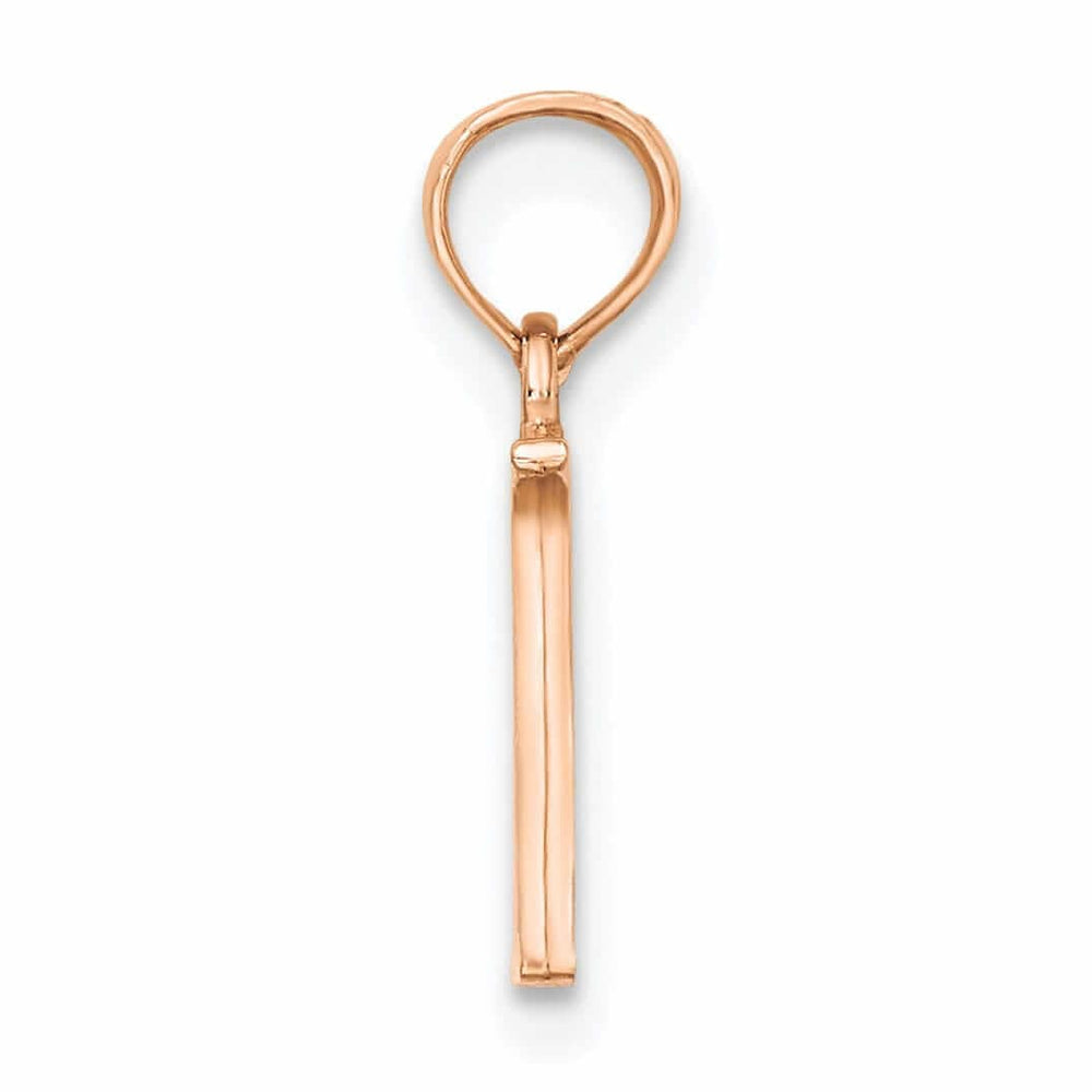 Lovely Rita's Pendants & Charms 14K Rose Gold Block Design Small Letter N Initial Charm Pendant