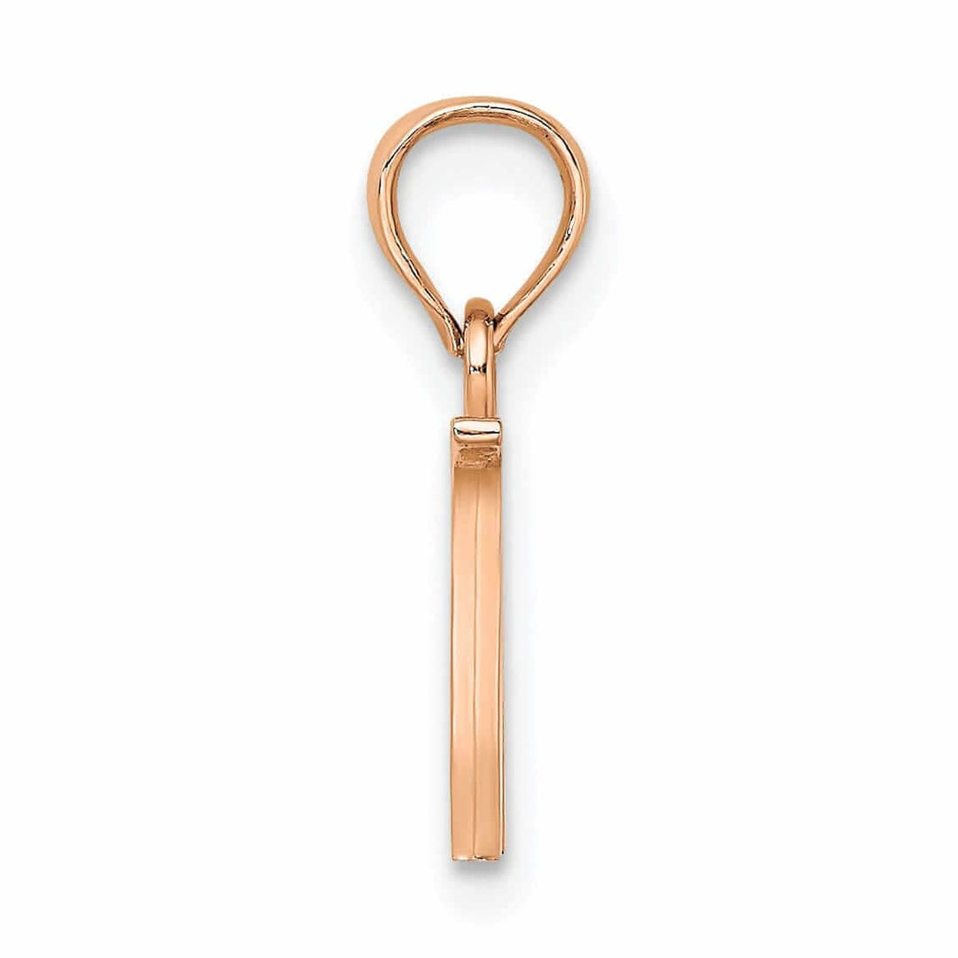 Lovely Rita's Pendants & Charms 14K Rose Gold Block Design Small Letter W Initial Charm Pendant