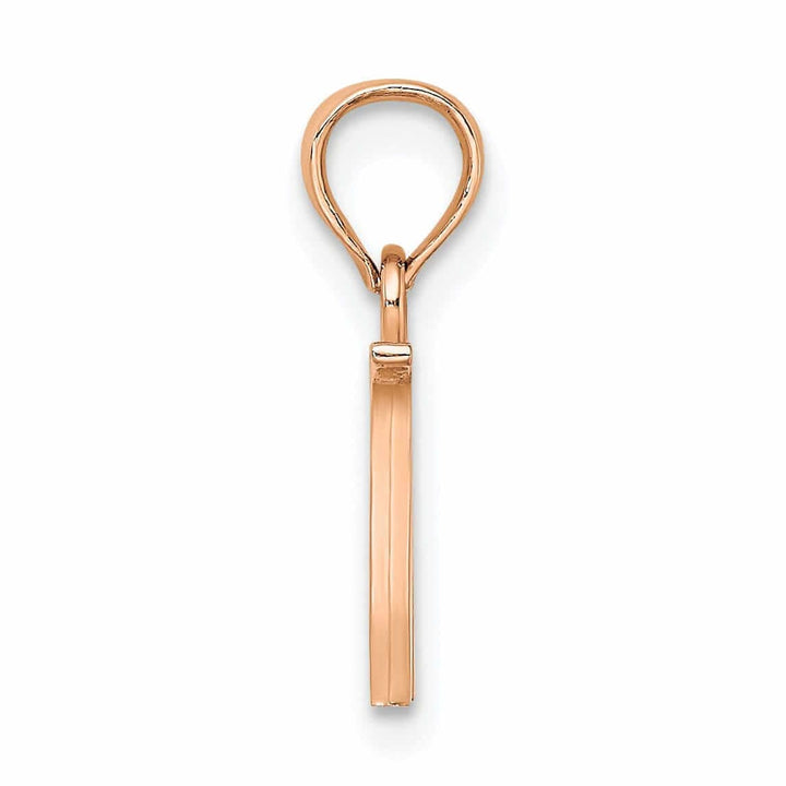 Lovely Rita's Pendants & Charms 14K Rose Gold Block Design Small Letter W Initial Charm Pendant
