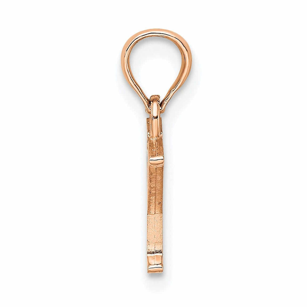 Lovely Rita's Pendants & Charms 14K Rose Gold Block Design Small Letter Y Initial Charm Pendant