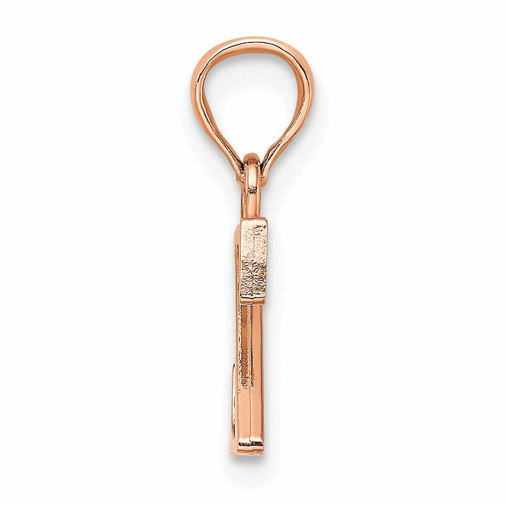 Lovely Rita's Pendants & Charms 14K Rose Gold Block Design Small Letter Z Initial Charm Pendant