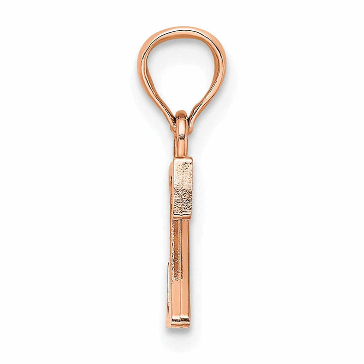 Lovely Rita's Pendants & Charms 14K Rose Gold Block Design Small Letter Z Initial Charm Pendant