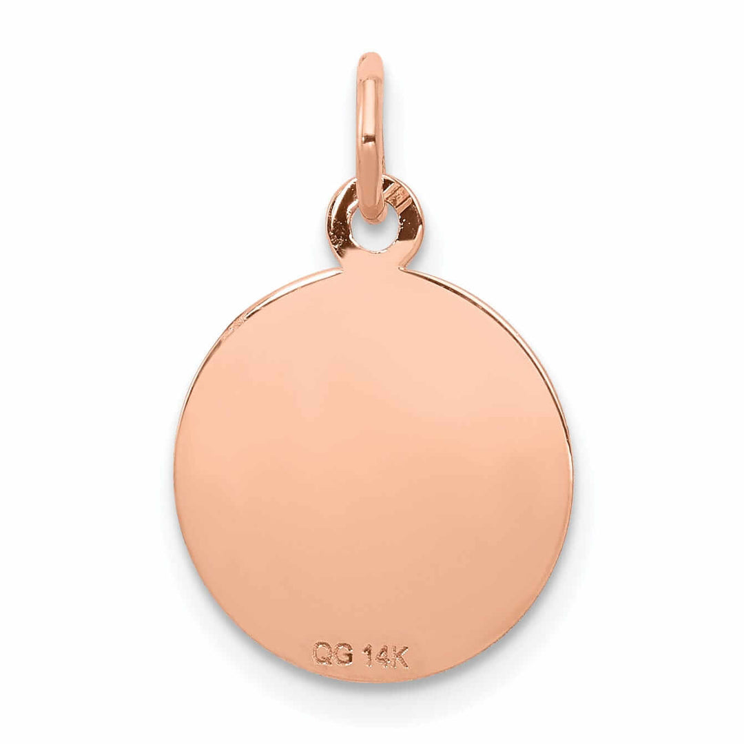 Lovely Rita's Pendants & Charms 14k Rose Gold Holy Communion Medal Pendant.