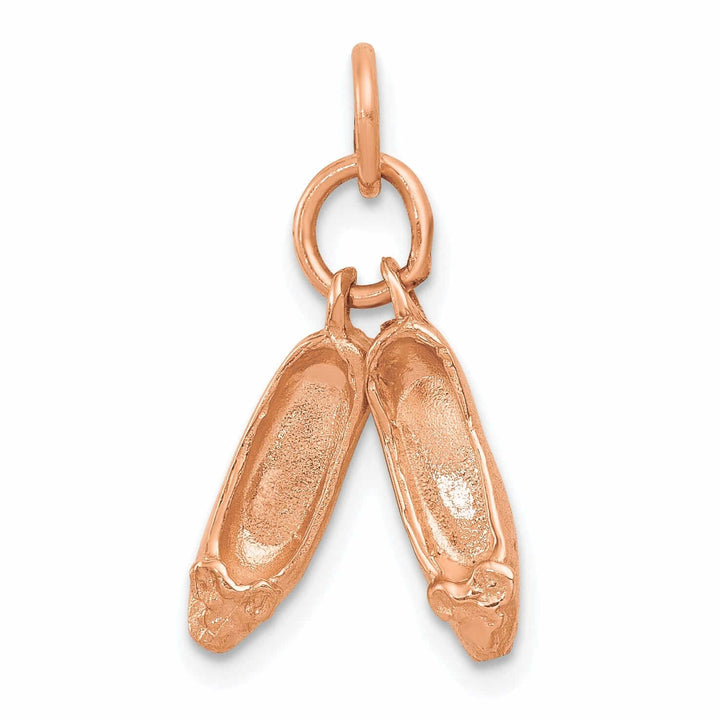 Lovely Rita's Pendants & Charms 14k Rose Gold Moveable Ballet Slippers Pendant