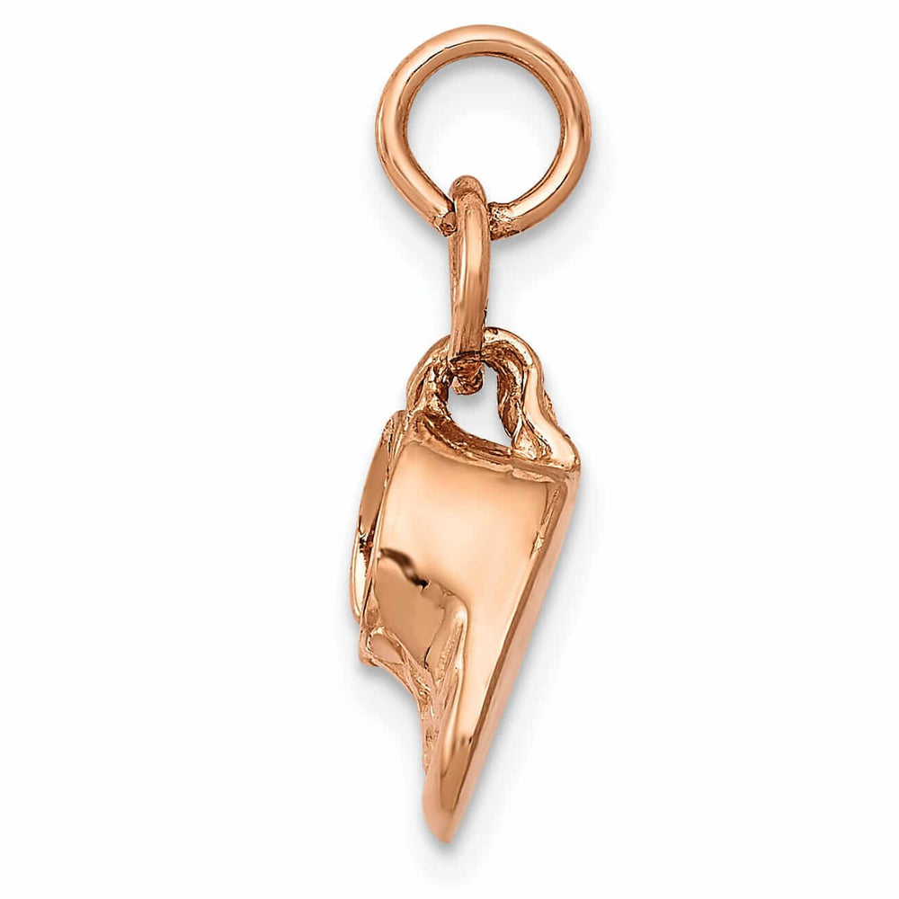Lovely Rita's Pendants & Charms 14k Rose Gold Polished 3 D Baby Shoes Pendant.