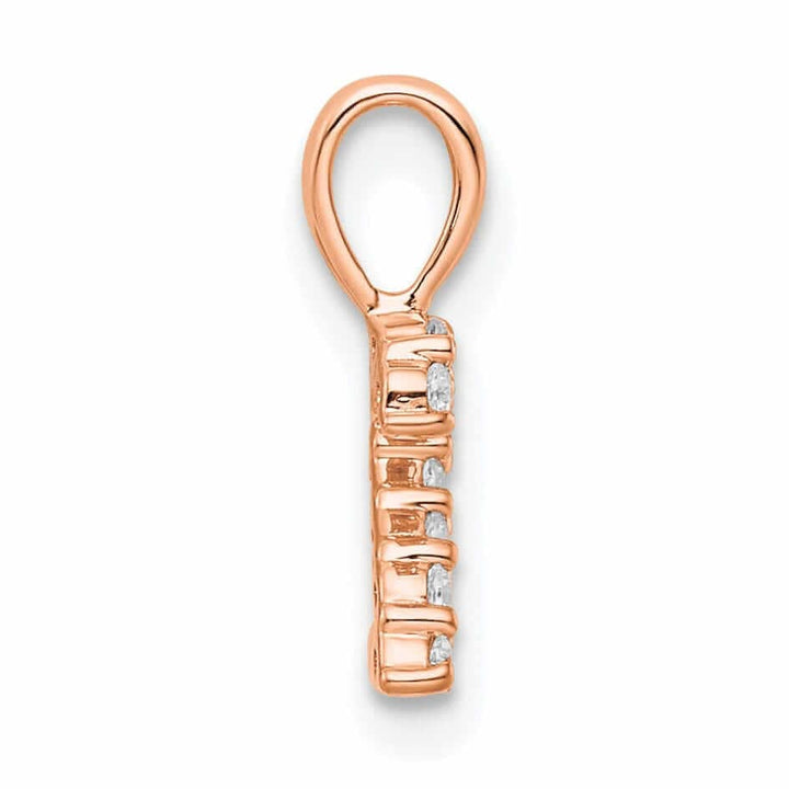 Lovely Rita's Pendants & Charms 14k Rose Gold Polished Finish with Diamonds Number 2 Pendant